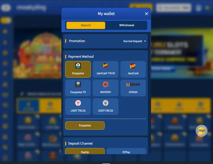 deposit with easypaisa and jazzcash