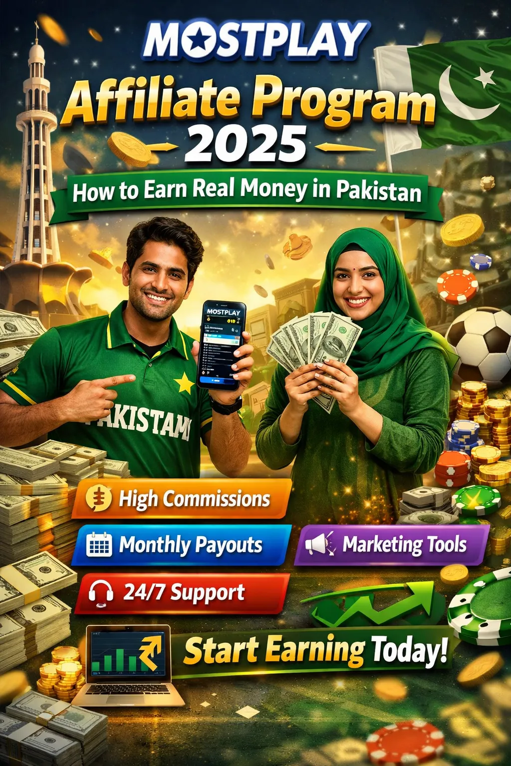 Real Mostplay affiliate earnings proof Pakistan 2025